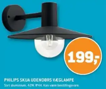 XL-BYG PHILIPS SKUA UDENDØRS VÆGLAMPE tilbud