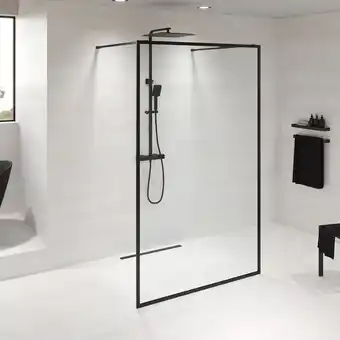 Bauhaus Camargue skärgaard brusevæg klar/sort 120x200 cm tilbud