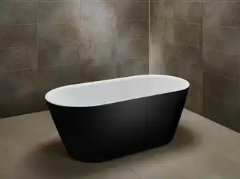 Bauhaus Camargue badekar visby 160x75 cm hvid/sort tilbud