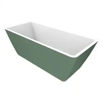 Bauhaus Camargue badekar marstrand fritstående grøn hvid 170x75 cm tilbud