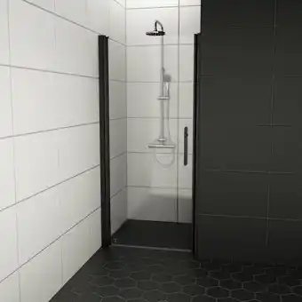 Bauhaus Sort vægprofil med magnet til bruseniche 198 cm tilbud