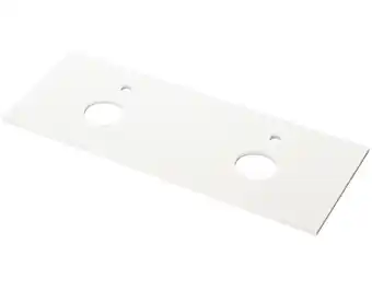 Bauhaus Bordplade stensund med 2 huller hvid 120 cm tilbud