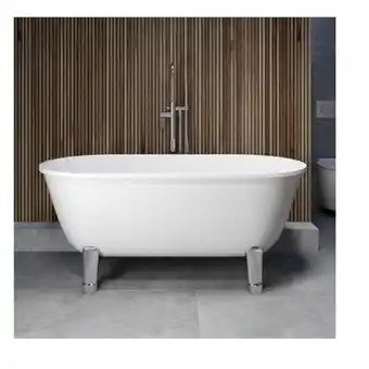 Bauhaus Camargue ransvik badekar hvid 160x66 cm tilbud
