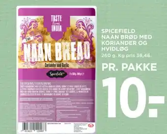 MENY SPICEFIELD NAAN BRØD MED KORIANDER OG HVIDLØG tilbud