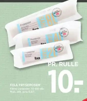 MENY FIXA FRYSEPOSER tilbud