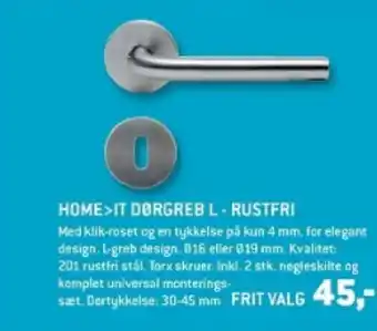 XL-BYG HOME >IT DØRGREB L - RUSTFRI tilbud