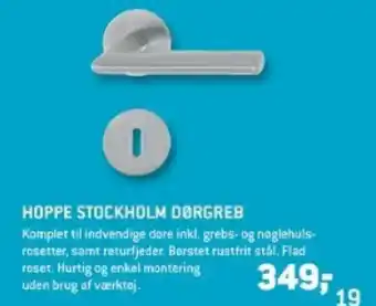 XL-BYG HOPPE STOCKHOLM DØRGREB tilbud