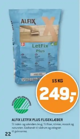 XL-BYG ALFIX LETFIX PLUS FLISEKLÆBER tilbud