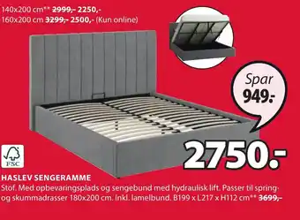 JYSK HASLEV SENGERAMME tilbud
