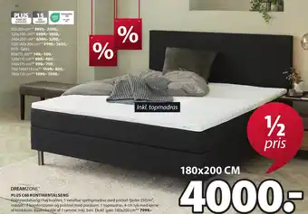 JYSK PLUS C60 KONTINENTALSENG tilbud