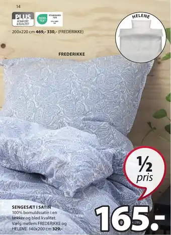 JYSK SENGESÆT I SATIN tilbud