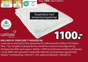 JYSK WELLBEE BY ZIBOCARE TYNGDEDYNE tilbud
