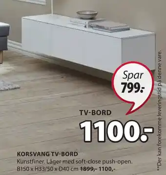 JYSK KORSVANG TV-BORD tilbud