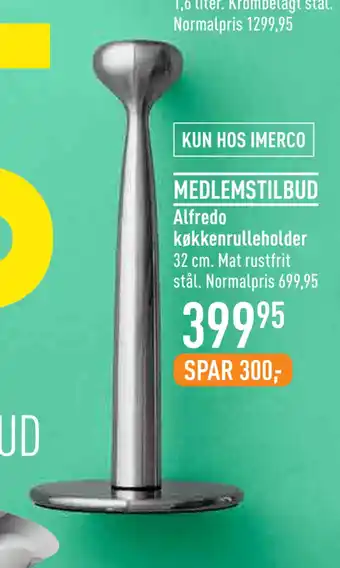 Imerco Alfredo køkkenrulleholder tilbud