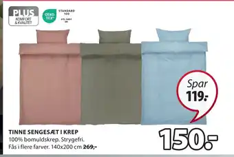 JYSK Tinne sengesæt i krep tilbud