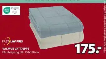 JYSK Valmue vattæppe tilbud