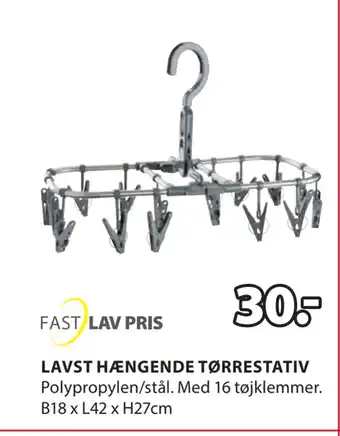 JYSK Lavst hængende tørrestativ tilbud