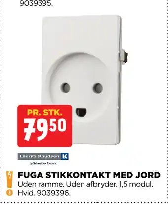 jem & fix Fuga stikkontakt med jord tilbud