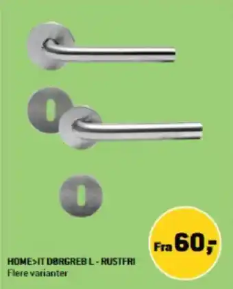 XL-BYG HOME>IT DØRGREB L - RUSTFRI tilbud