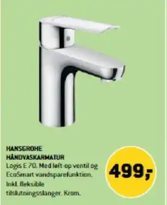 XL-BYG HANSGROHE HANDVASKARMATUR tilbud
