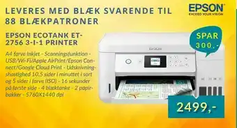 CBC Epson ecotank et- 2756 3-i-1 printer tilbud