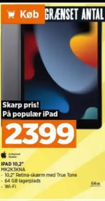 Power IPAD 10,2" MK2K3KNA tilbud