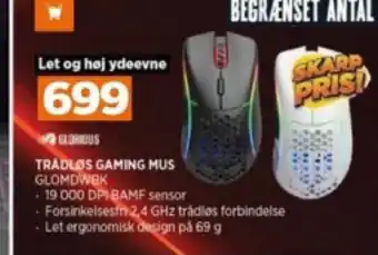 Power TRÅDLØS GAMING MUS GLOMDWEK tilbud