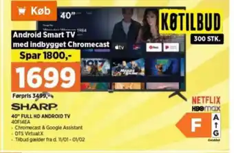 Power 40" FULL HD ANDROID TV 40F14EA tilbud