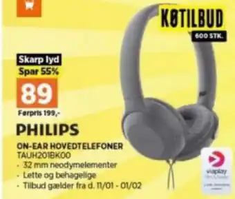 Power ON-EAR HOVEDTELEFONER TAUH201BK00 tilbud