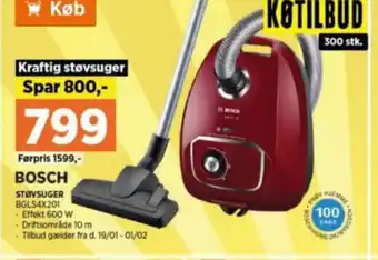 Power BOSCH STØVSUGER tilbud