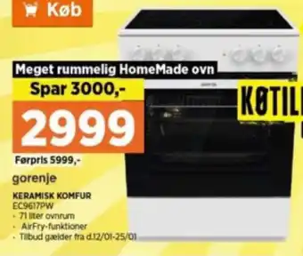 Power KERAMISK KOMFUR tilbud