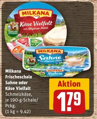 Milkana Frischeschale Sahne oder Käse Vielfalt