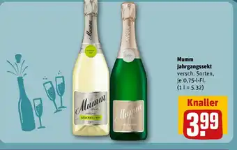 REWE DE Mumm Jahrgangssekt tilbud