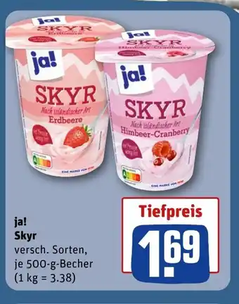 REWE DE ja! Skyr tilbud