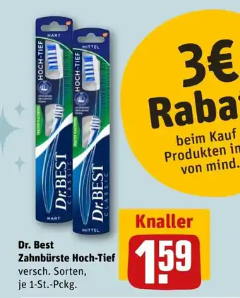 REWE Dr. Best Zahnbürste Hoch-Tief tilbud