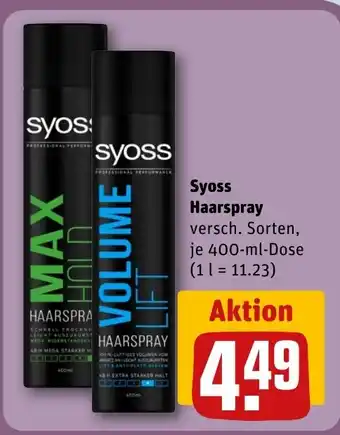 REWE DE Syoss Haarspray tilbud