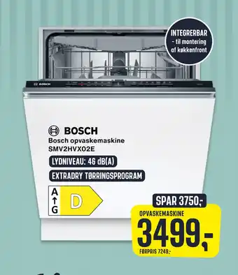 Skousen Bosch opvaskemaskine smv2hvx02e tilbud