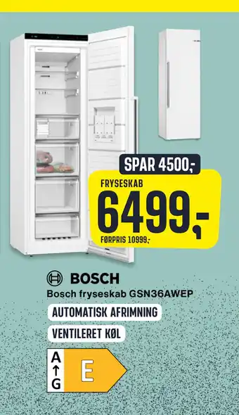 Skousen Bosch fryseskab gsn36awep tilbud
