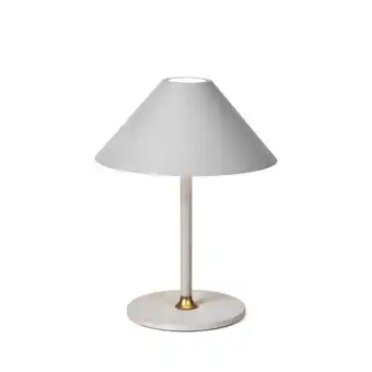 Bauhaus Halo design bordlampe hygge lysegrå trådløs led ip54 h19 cm tilbud