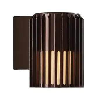 Bauhaus Nordlux væglampe aludra brun e27 15 w ip54 h17 cm tilbud