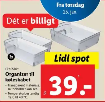 Lidl Organizer til køleskabet tilbud