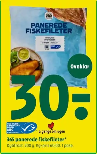 Coop 365 365 panerede fiskefileter tilbud