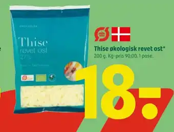 Coop 365 Thise økologisk revet ost tilbud