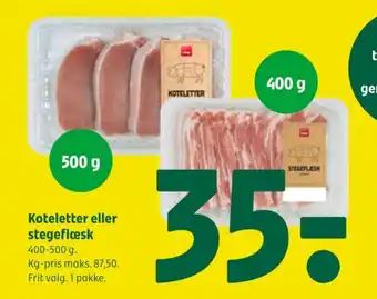 Coop 365 Koteletter eller stegeflæs tilbud