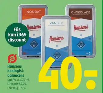 Coop 365 Hansens økologisk balance is tilbud