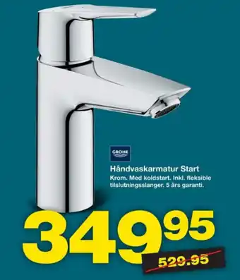 Bauhaus Håndvaskarmatur Start tilbud