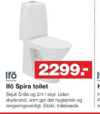 Bauhaus Ifö Spira toilet tilbud