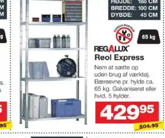 Bauhaus REGALUX Reol Express tilbud
