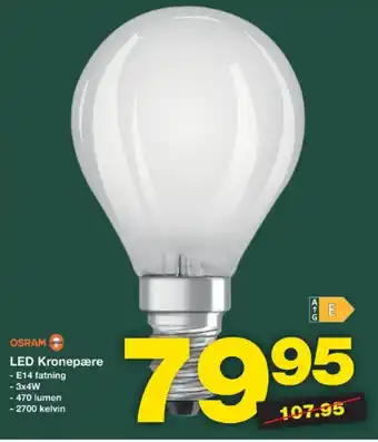 Bauhaus LED Kronepære tilbud