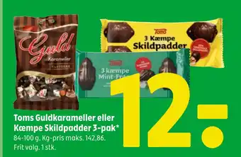 Coop 365 Toms guldkarameller eller kæmpe skildpadder 3-pak tilbud
